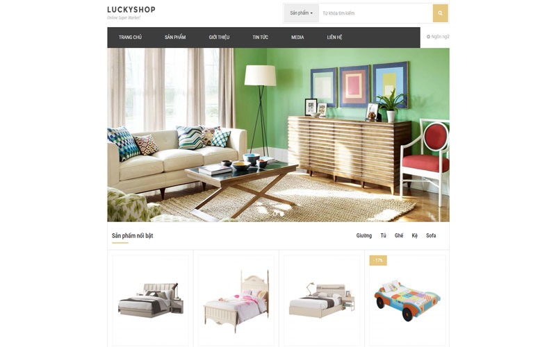 Thiết kế website nội thất 